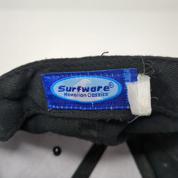 Hawaii Strapback Baseball Cap Black OS Adjustable Surfware Hawaiian Classics - Picture 9 of 9